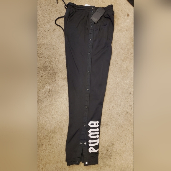 NEW FENTY PUMA BY RIHANNA BLACK TRACK PANTS WITH SIDE FASTENERS - Picture 1 of 6